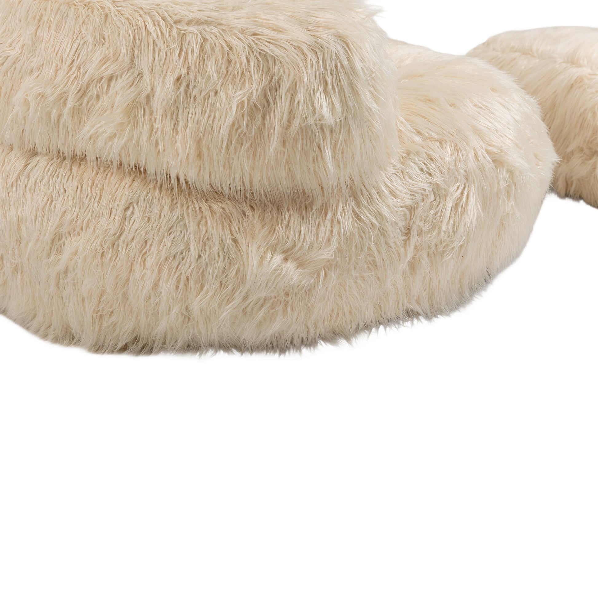 Coolmore Bean Bag Chair, Floor Sofa With Handle,Accent Sofa Chair With Ottoman For Gaming Reading Relaxing Beige Beige Foam Plush