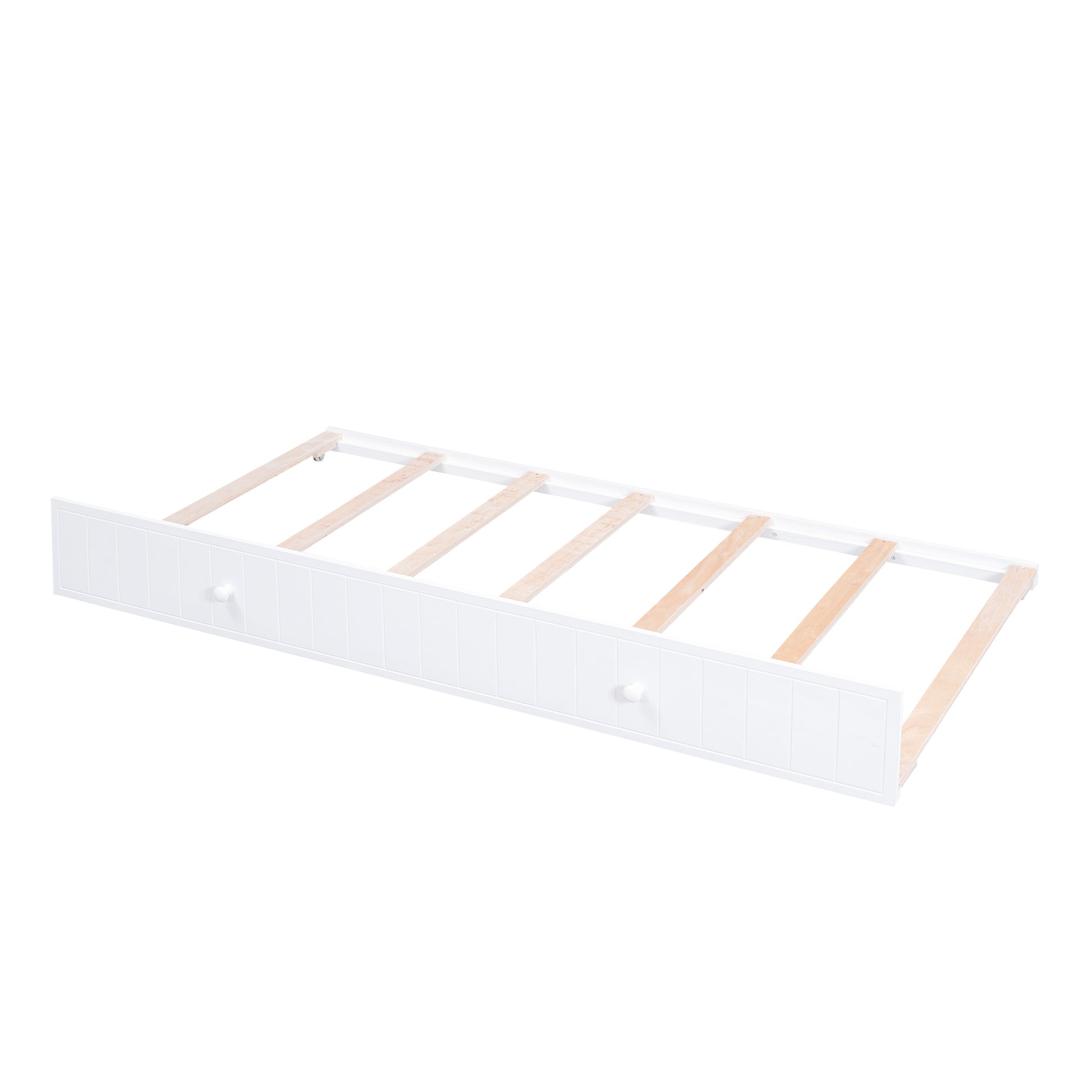 Twin Size Daybed With Storage Arms, Trundle And Charging Station, White Box Spring Not Required Twin White Wood Daybeds Solid Wood Mdf