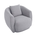Upholstered Chair,Modern Arm Chair For Living Room And Bedroom,With 1 Pillow Grey Polyester