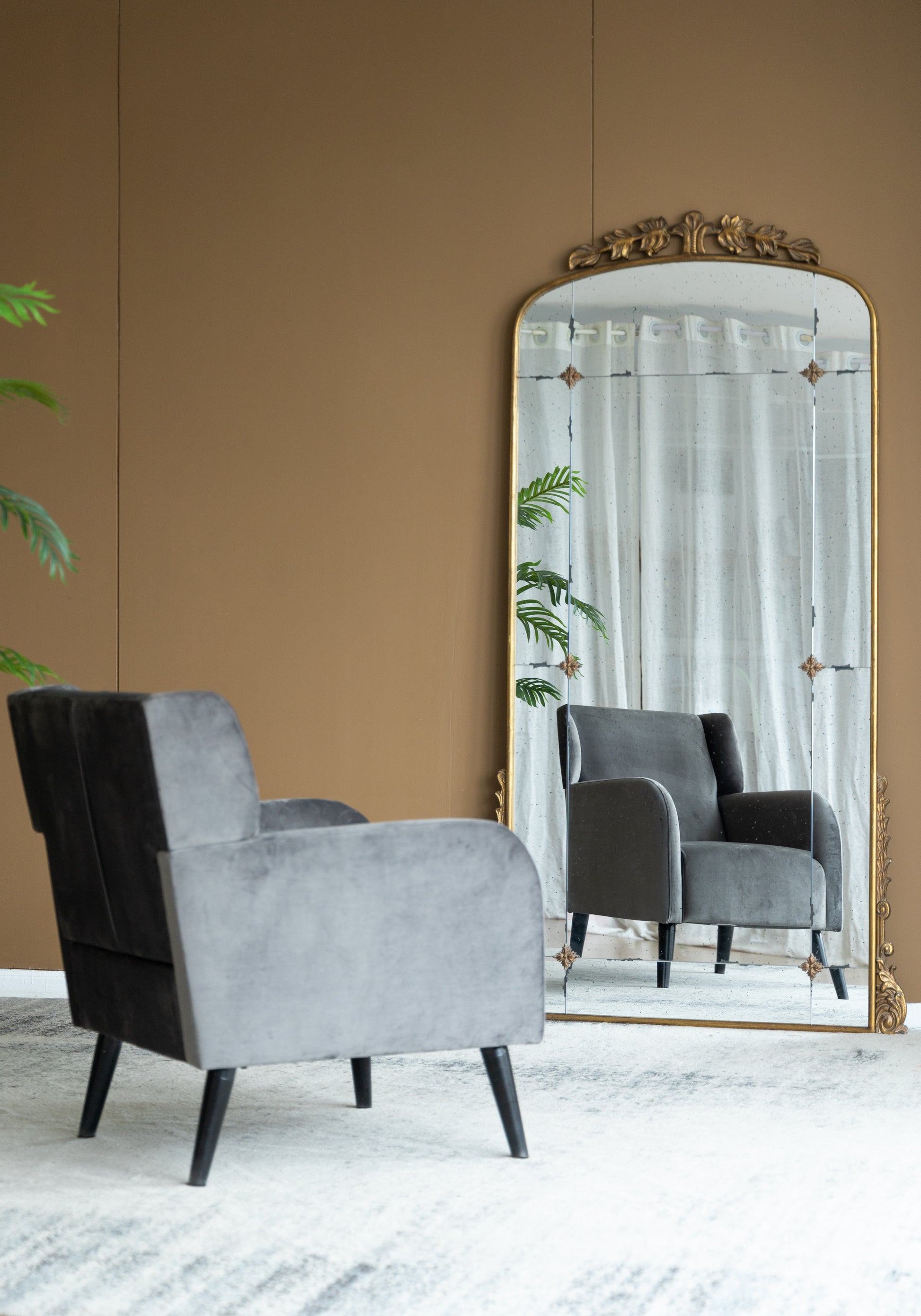 Gray Accent Chair, Fabric Upholstered Comfy Reading Armchair For Living Room, Bedroom Single Seat Sofa Chair, 27" X 31" X 33" Gray Wood