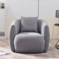 Upholstered Chair,Modern Arm Chair For Living Room And Bedroom,With 1 Pillow Grey Polyester