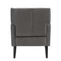 Gray Accent Chair, Fabric Upholstered Comfy Reading Armchair For Living Room, Bedroom Single Seat Sofa Chair, 27