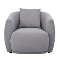 Upholstered Chair,Modern Arm Chair For Living Room And Bedroom,With 1 Pillow Grey Polyester