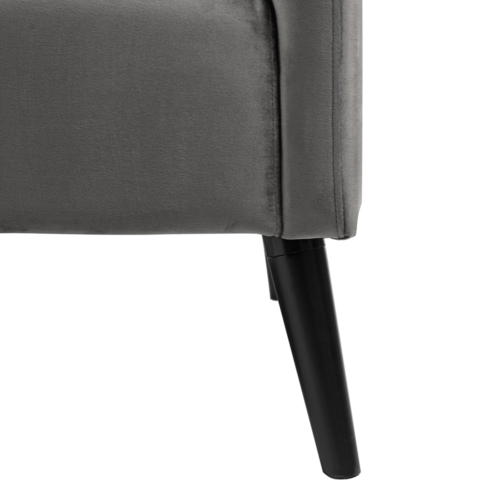 Gray Accent Chair, Fabric Upholstered Comfy Reading Armchair For Living Room, Bedroom Single Seat Sofa Chair, 27" X 31" X 33" Gray Wood