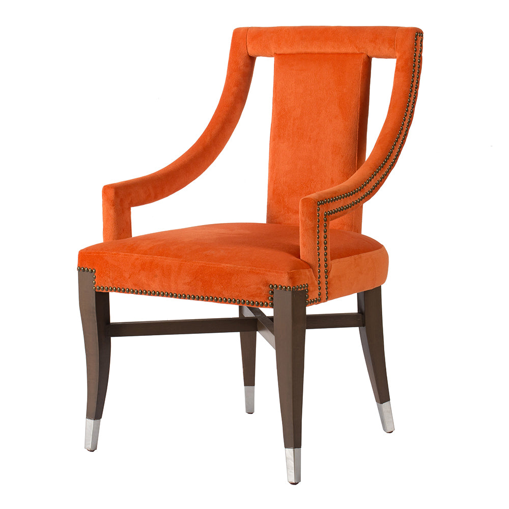 Modern Accent Chair Dining Chairs, Accent Chair For Living Room Dining Room Kitchen, 23" X 24" X 36" Orange Orange Wood