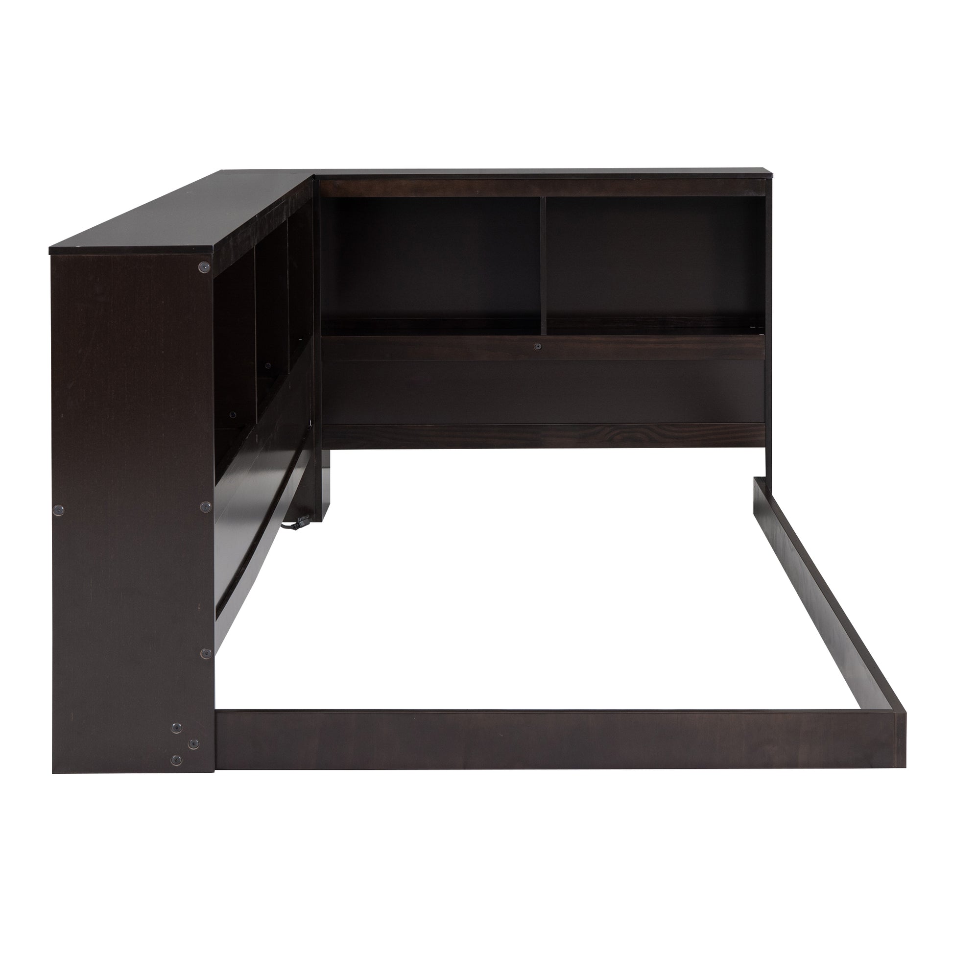 Wood Twin Size Daybed With Storage Cabinets And Usb Ports, Espresso Box Spring Not Required Espresso Wood Solid Wood Mdf