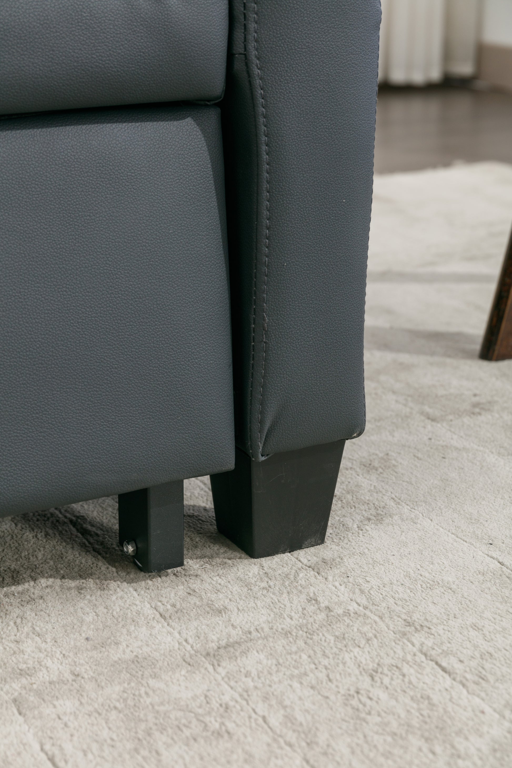 Futon Chair Bed Convertible Chair 3 In 1 Pull Out Sleeper Chair Beds With Usb Ports, Wear Resistant And Anti Scratch, Armchair Bed Sleeper For Living Room Black Leather Black Foam Leather 1 Seat