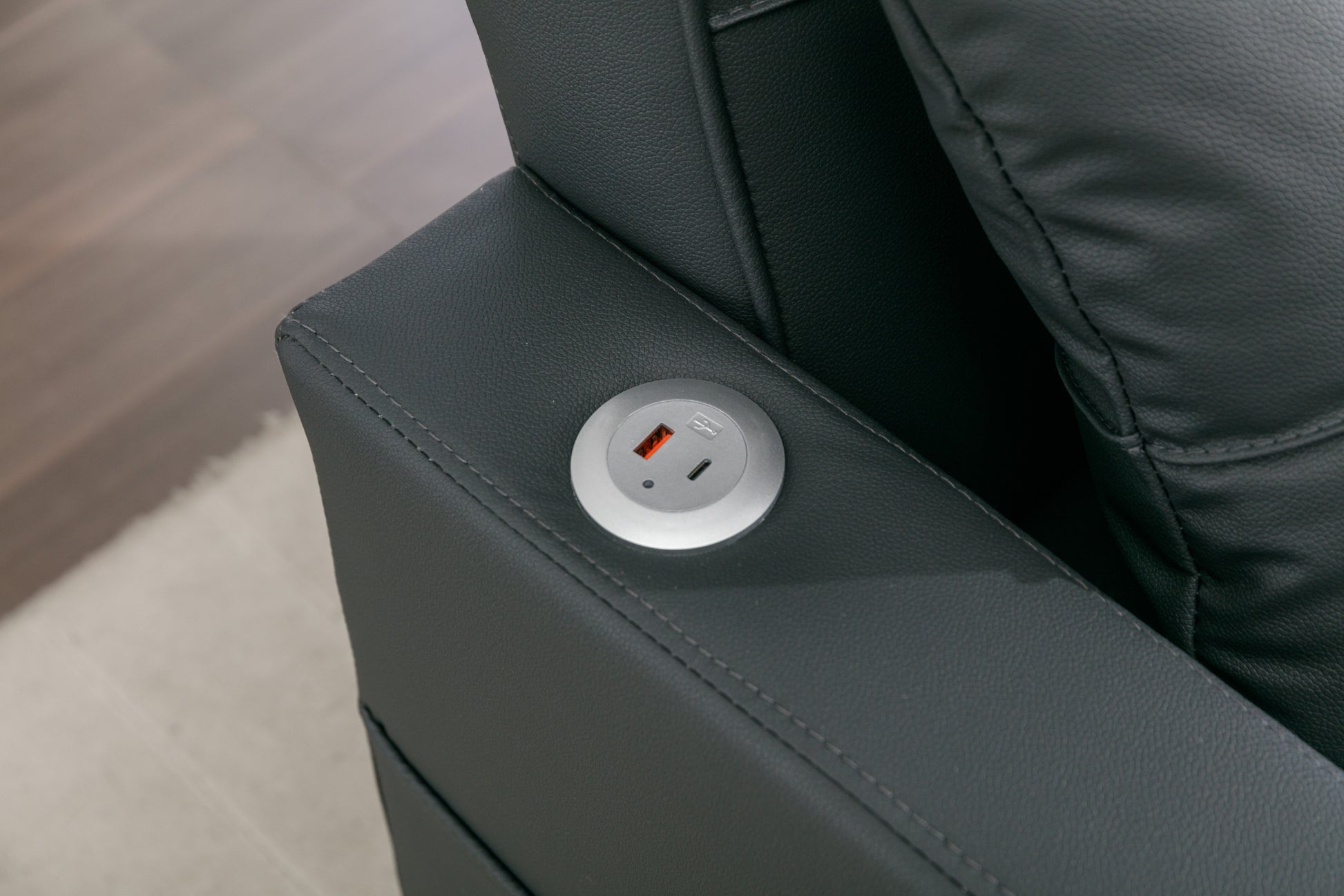 Futon Chair Bed Convertible Chair 3 In 1 Pull Out Sleeper Chair Beds With Usb Ports, Wear Resistant And Anti Scratch, Armchair Bed Sleeper For Living Room Black Leather Black Foam Leather 1 Seat