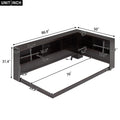 Wood Twin Size Daybed With Storage Cabinets And Usb Ports, Espresso Box Spring Not Required Espresso Wood Solid Wood Mdf