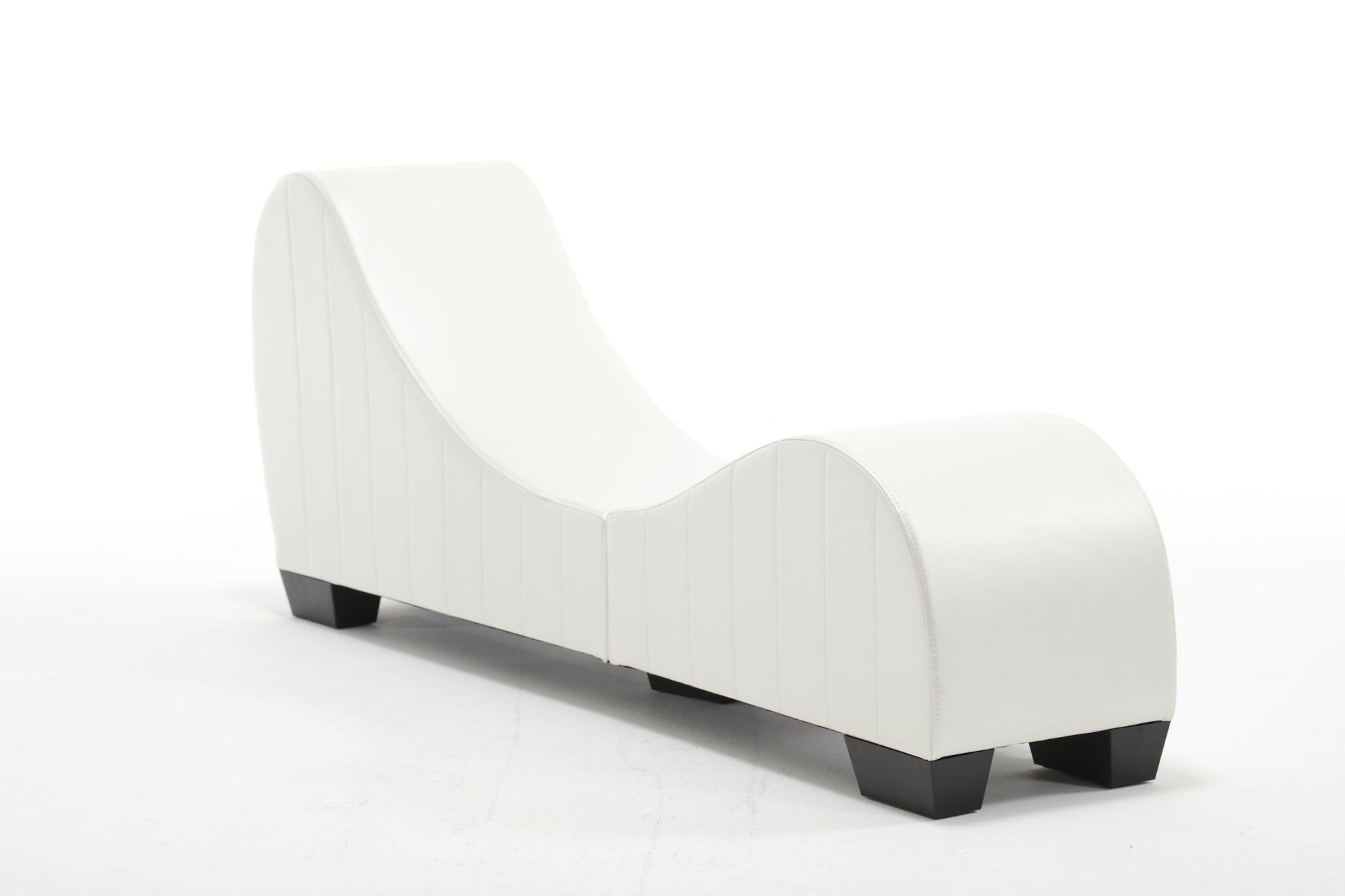 Factory Direct Yoga Chaise Lounge Collection For Stretching & Relaxation Modern Faux Leather Curved Sofa, Modern Faux Leather Curved Sofa, Living Room Bedroom Accent White Primary Living Space American Design,Luxury Plywood Pvc