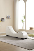 Factory Direct Yoga Chaise Lounge Collection For Stretching & Relaxation Modern Faux Leather Curved Sofa, Modern Faux Leather Curved Sofa, Living Room Bedroom Accent White Primary Living Space American Design,Luxury Plywood Pvc
