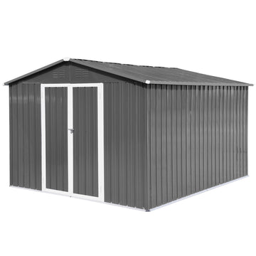 Raised Garden Bed Outdoor For Flower 8Ftx4Ftx1.8Ft With Grey Grey Metal