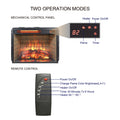 23 Inch Infrared Quartz Heater Fireplace Insert Woodlog Version With Brick Powder Coated Electric Antique Black Vent Free Primary Living Space Yes Insert Tempered Glass Sheet Metal Plastic Electric