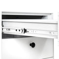 Modern Night Stand Storage Cabinet For Living Room Bedroom, Steel Cabinet With 3 Drawers,Bedside Furniture, Circular Handle White 3 Drawers Steel