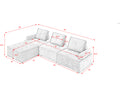 L Shape Modular Sectional Sofa, Diy Combination, Chenille White Chenille Wood Tight Back Eucalyptus Square Arms Foam Chenille 4 Seat