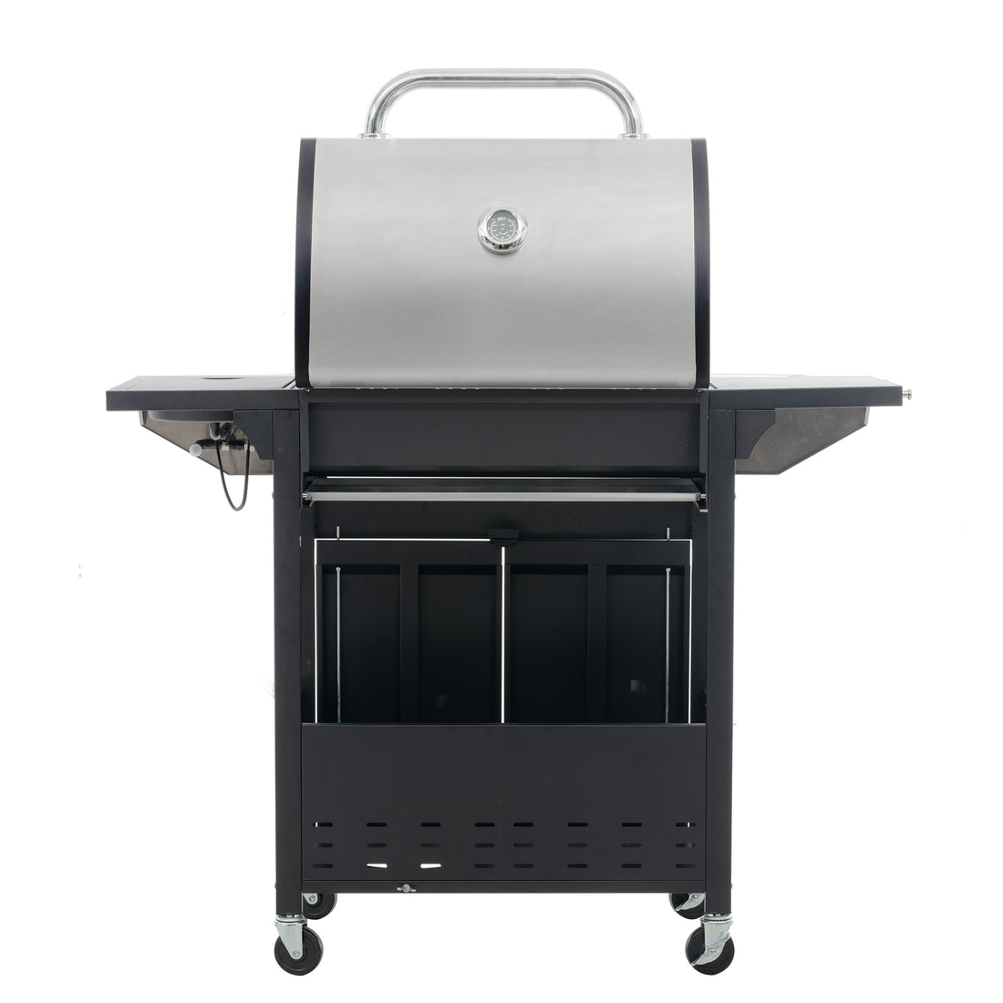 Propane Grill 4 Burner Barbecue Grill Stainless Steel Gas Grill With Side Burner, 46,500 Btu Outdoor Cooking, Patio, Garden Barbecue Grill, Black And Silver Silver Stainless Steel