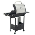 Propane Grill 3 Burner Barbecue Grill Stainless Steel Gas Grill With Side Burner, 37,000 Btu Outdoor Cooking, Patio, Garden Barbecue Grill, Black And Silver Silver Stainless Steel