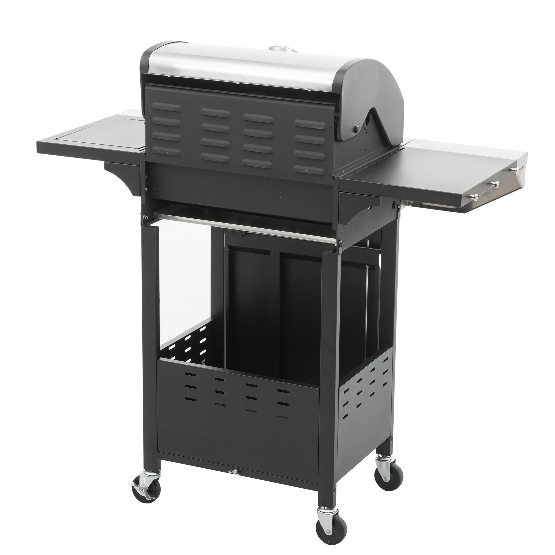 Propane Grill 3 Burner Barbecue Grill Stainless Steel Gas Grill With Side Burner, 37,000 Btu Outdoor Cooking, Patio, Garden Barbecue Grill, Black And Silver Silver Stainless Steel