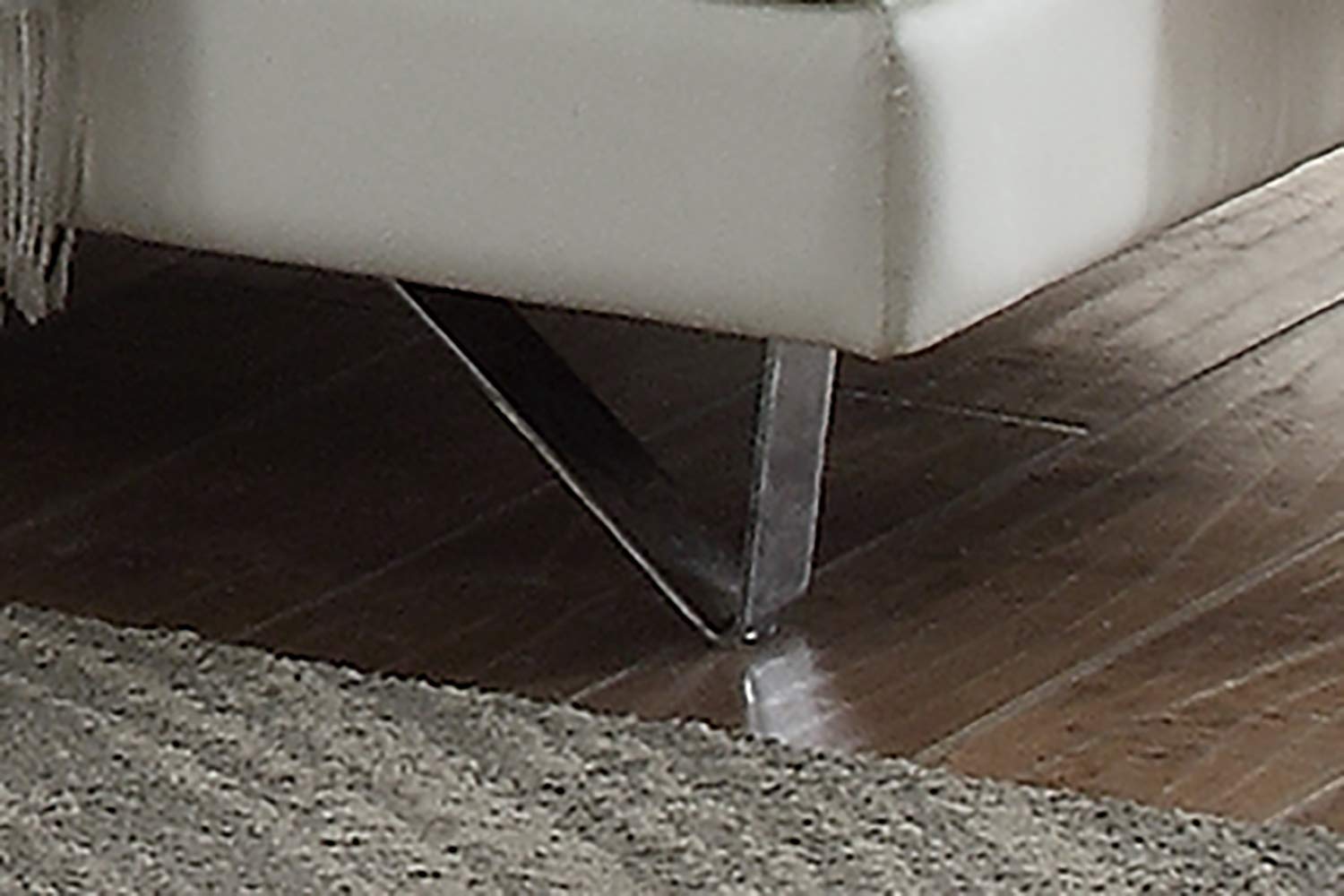 Living Room Furniture Sectional Sofa 2Pc Set White Faux Leather Flip Up Headrest Sofa Chaise White Faux Leather Primary Living Space Contemporary L Shaped Pillow Top Arms Bonded Leather 4 Seat