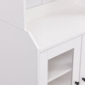 Chic Elegant Entertainment Wall Unit With Tall Cabinets, Modern Tv Console Table For Tvs Up To 65