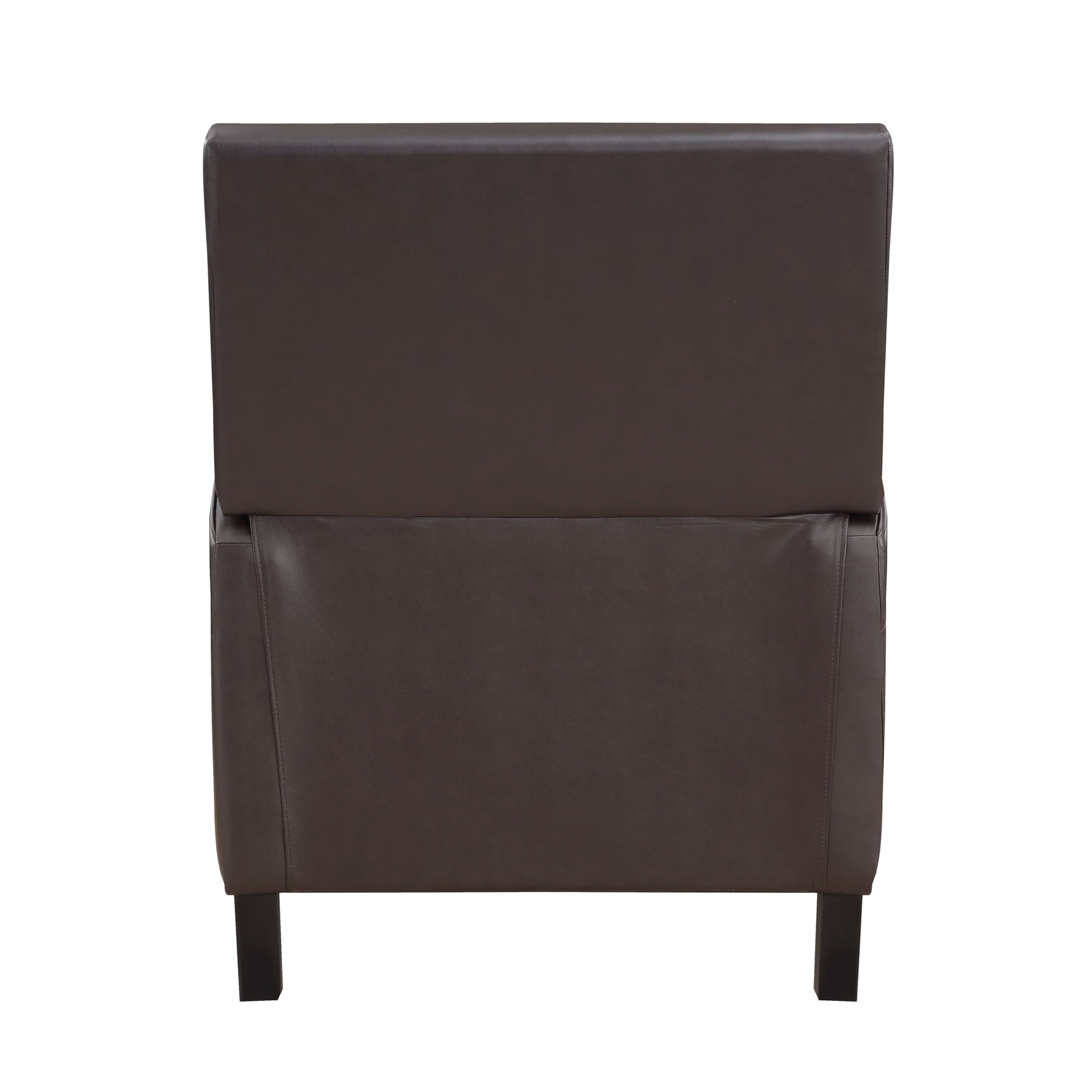 Push Back Reclining Chair Dark Brown Self Reclining Motion Chair 1Pc Cushion Seat Solid Wood Frame Modern Living Room Furniture Dark Brown Primary Living Space Transitional Solid Wood