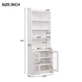 Chic Elegant Entertainment Wall Unit With Tall Cabinets, Modern Tv Console Table For Tvs Up To 65