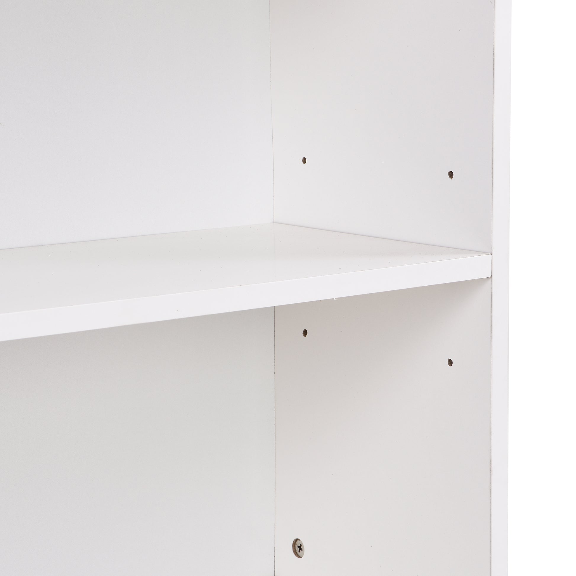 Chic Elegant Entertainment Wall Unit With Tall Cabinets, Modern Tv Console Table For Tvs Up To 65", Multifunctional Tv Stand Set With Acrylic Board Door, White White Primary Living Space 60 69 Inches 60 69 Inches 65 Inches Particle Board