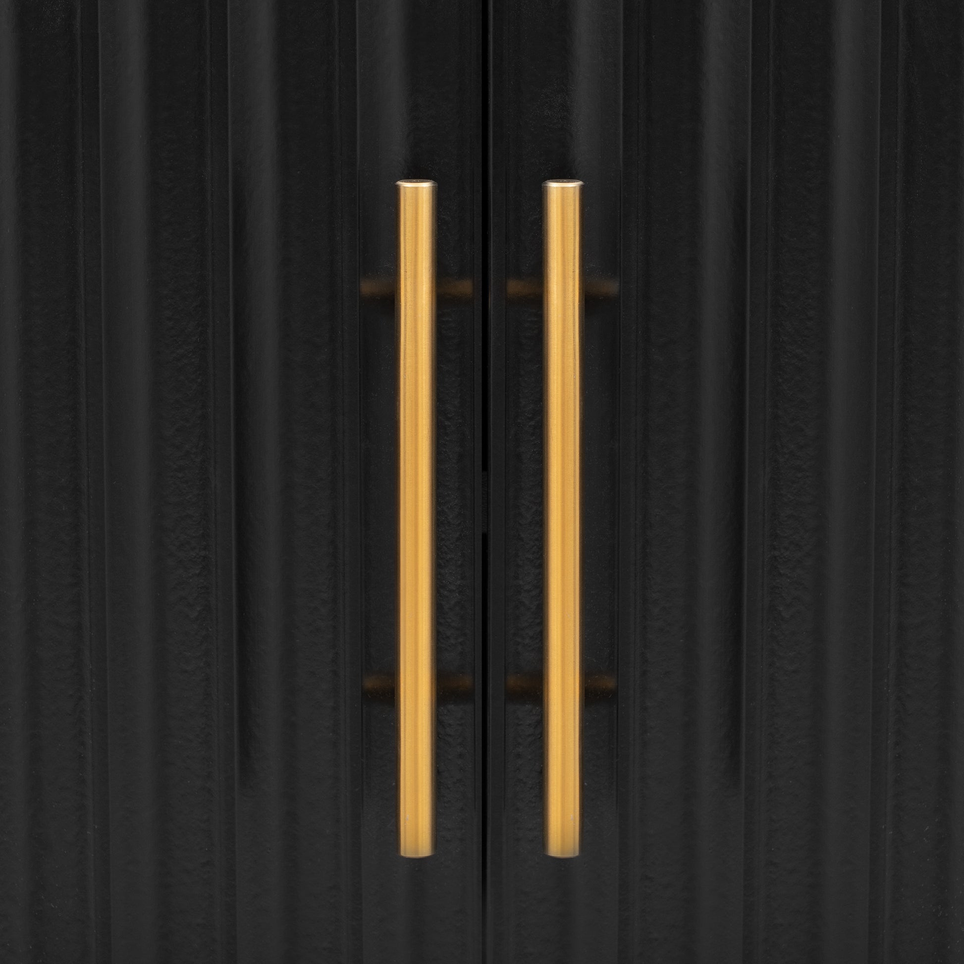 Featured Three Door Storage Cabinet With Metal Handles, Suitable For Corridors, Entrances, Living Rooms, And Study Rooms 1 2 Shelves Black Primary Living Space Shelves Included American Design Mdf