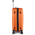 3 Piece Luggage With Tsa Lock Abs, Durable Luggage Set, Lightweight Suitcase With Hooks, Spinner Wheels Cross Stripe Luggage Sets 20In 24In 28In Orange Abs