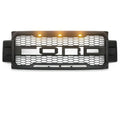 Front Grille For 2017 2018 2019 Ford F250 F350 Super Duty Raptor Grill W Led Lights & Letters Matte Black Matt Black Abs Abs
