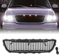 Front Grill For 1999 2000 2001 2002 2003 F150 Raptor Grill W Led Lights & Letters Matte Black Matt Black Abs Abs