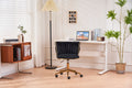 Office Desk Chair, Upholstered Home Office Desk Chairs With Adjustable Swivel Wheels, Ergonomic Office Chair For Living Room, Bedroom, Office, Vanity Study Black Black Office Modern Foam Velvet