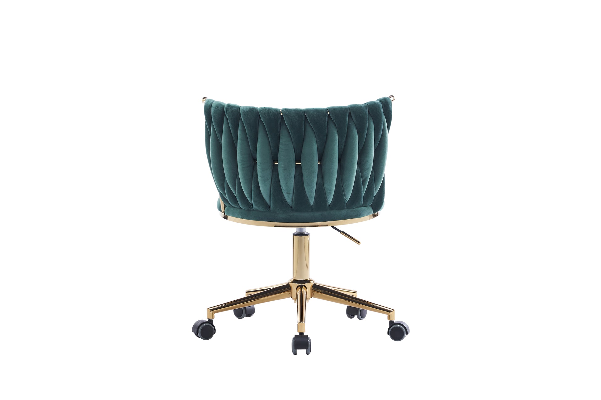 Office Desk Chair, Upholstered Home Office Desk Chairs With Adjustable Swivel Wheels, Ergonomic Office Chair For Living Room, Bedroom, Office, Vanity Study Emerald Emerald Office Modern Foam Velvet