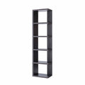 Bookcase Display, Home Book Stand With 5 Tier Shelves In Distressed Grey Grey Particle Board
