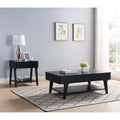Black End Table, Lift Tabletop Black Particle Board