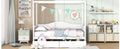 Twin Size Canopy Day Bed With 2 Drawers, White White Solid Wood Mdf