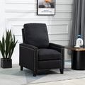 Coolmore Modern Comfortable Upholstered Leisure Chair Recliner Chair For Living Room Black Velvet