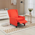Coolmore Modern Comfortable Upholstered Leisure Chair Recliner Chair For Living Room Red Linen