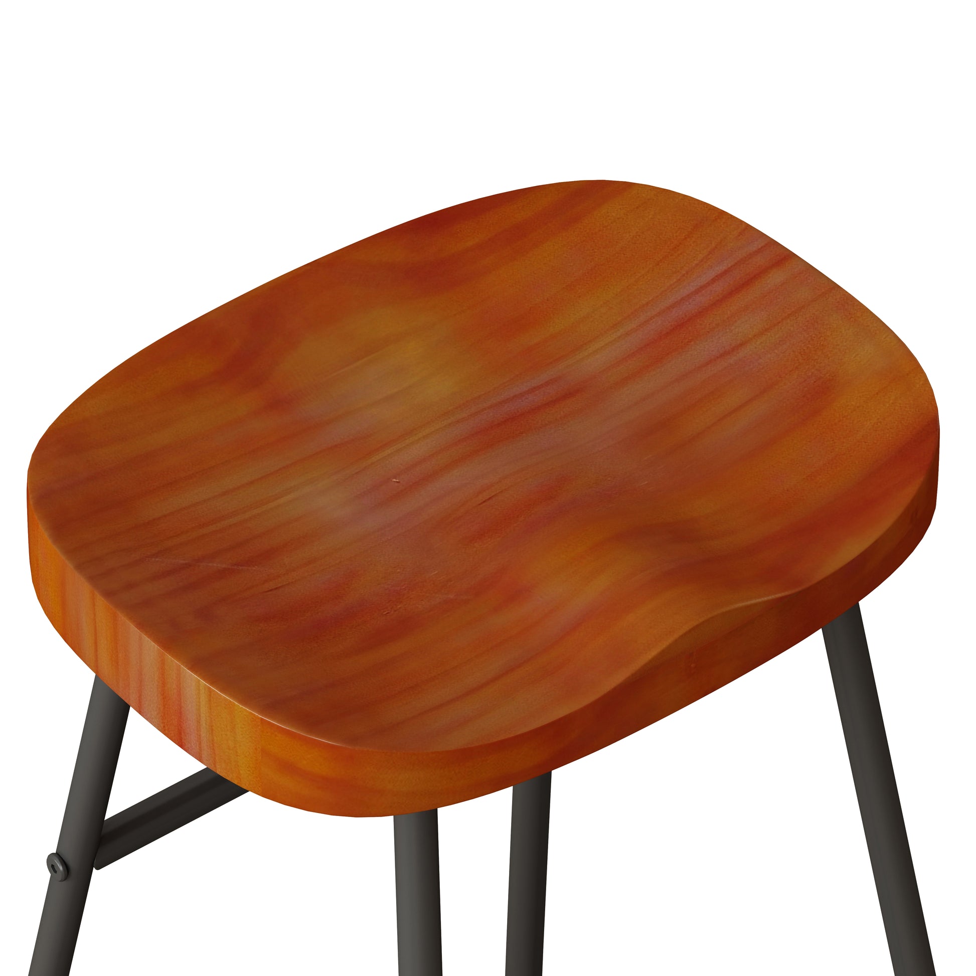 29.52" Stylish And Minimalist Bar Stools Set Of 2, Counter Height Bar Stools, For Kitchen Island, Coffee Shop, Bar, Home Balcony, Brown Brown Bar Stools Metal & Wood