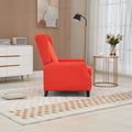 Coolmore Modern Comfortable Upholstered Leisure Chair Recliner Chair For Living Room Red Linen