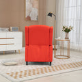 Coolmore Modern Comfortable Upholstered Leisure Chair Recliner Chair For Living Room Red Linen
