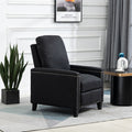 Coolmore Modern Comfortable Upholstered Leisure Chair Recliner Chair For Living Room Black Velvet