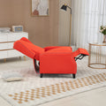 Coolmore Modern Comfortable Upholstered Leisure Chair Recliner Chair For Living Room Red Linen