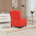Coolmore Modern Comfortable Upholstered Leisure Chair Recliner Chair For Living Room Red Linen