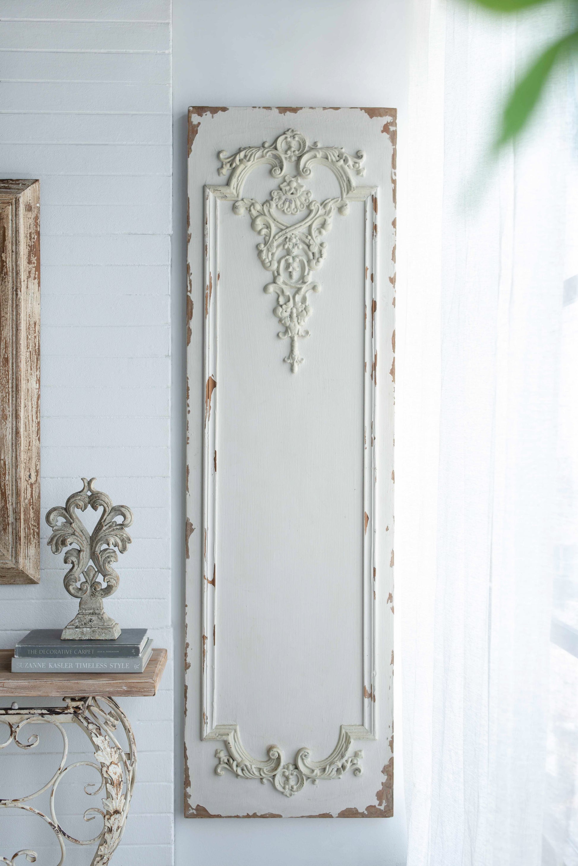 Set Of 3 Large White Wall Art Panel, Rectangle Wall Sculpture, Wall D Cor For Living Room Dining Room Office Bedroom, 21" X 71" White Magnesium Oxide