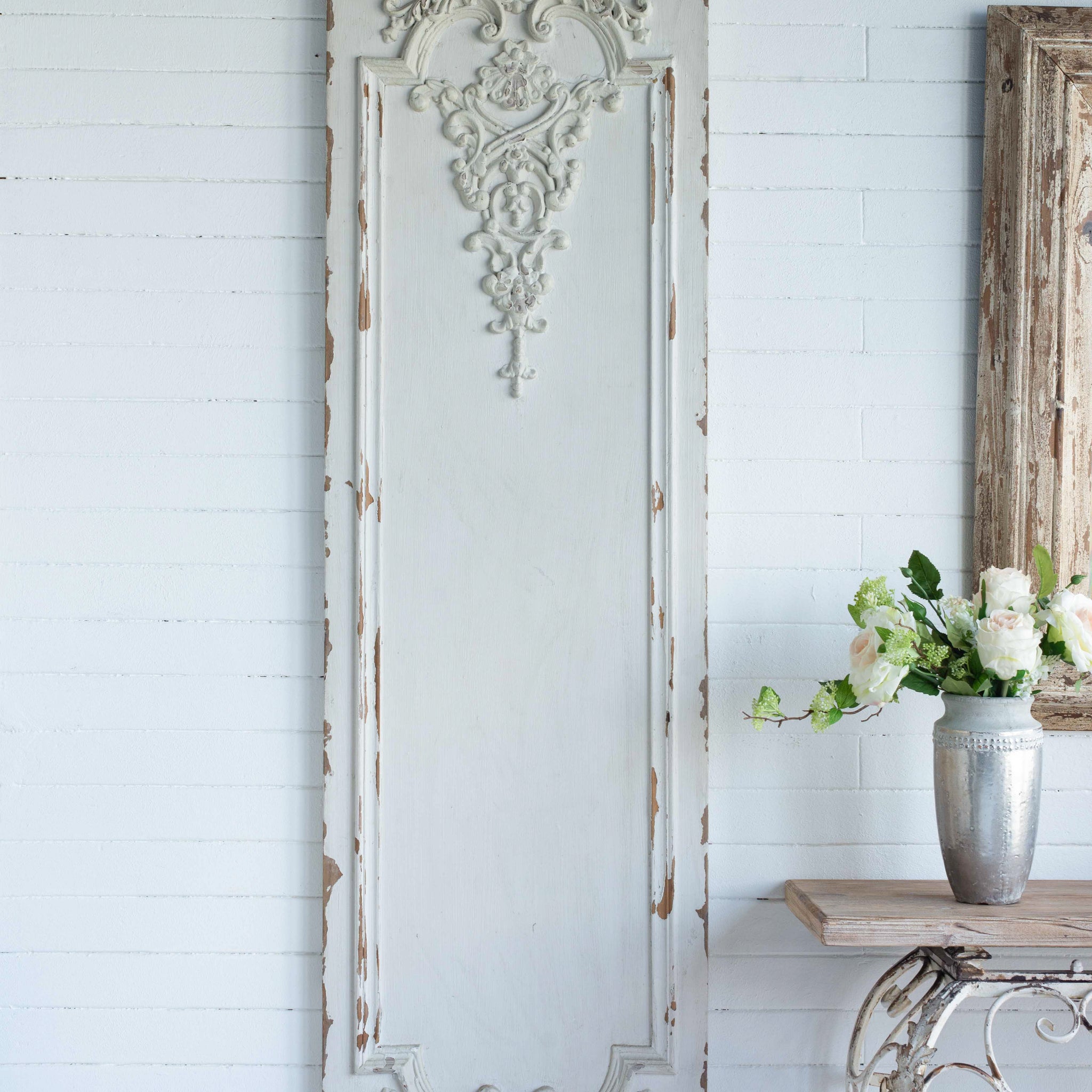 Set Of 3 Large White Wall Art Panel, Rectangle Wall Sculpture, Wall D Cor For Living Room Dining Room Office Bedroom, 21" X 71" White Magnesium Oxide