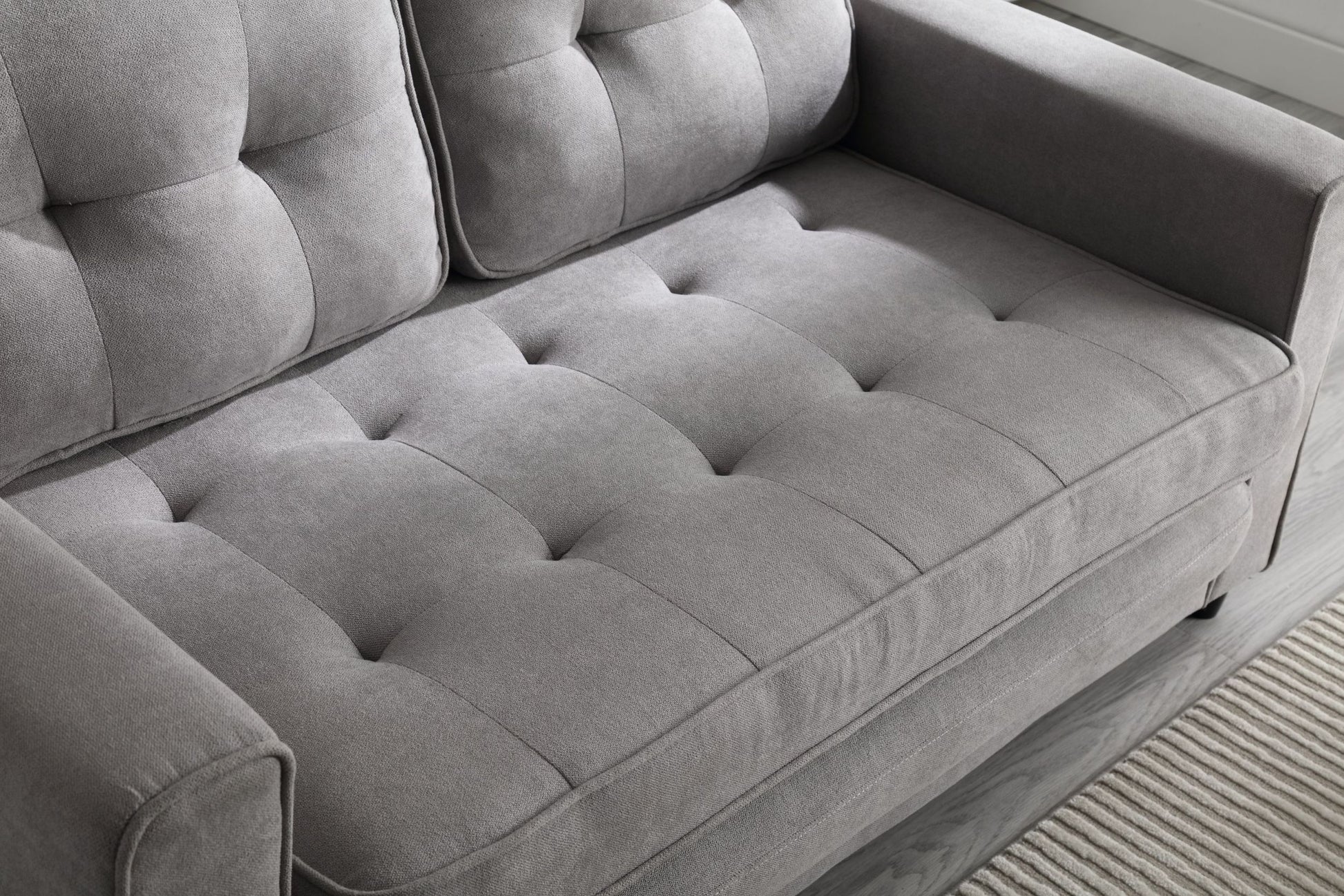 3 Fold Sofa,Convertible Futon Couch Sleeper Sofabed,Space Saving Seat,Pull Out Couch Bed For Living Room,Dark Gray & Light Gray & Beige,Velvet Linen Fabric Light Gray Velvet Wood Primary Living Space Medium Soft Loose Back American Design,Classic,Luxury