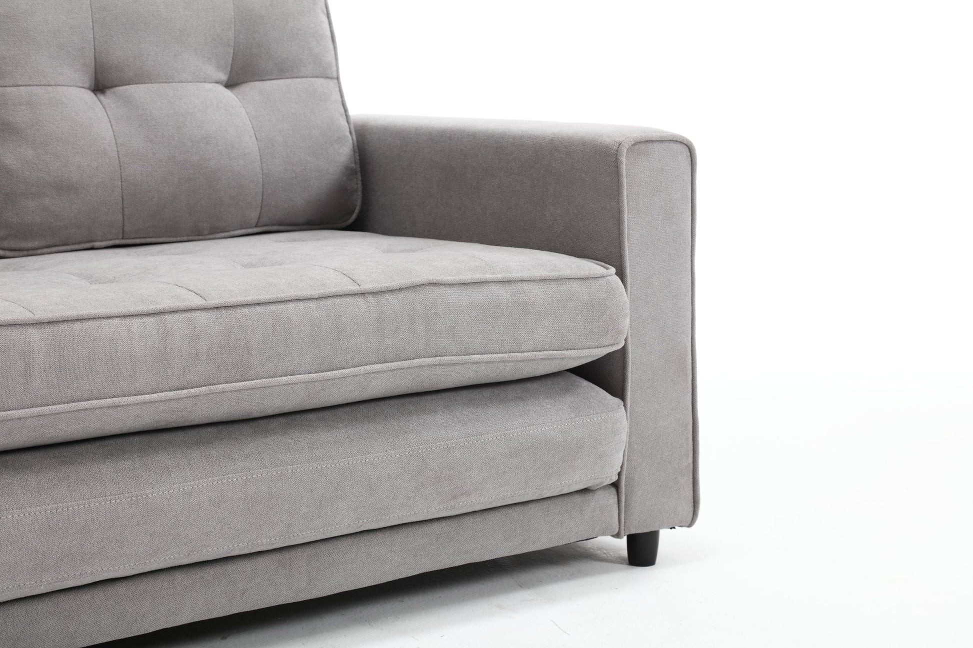 3 Fold Sofa,Convertible Futon Couch Sleeper Sofabed,Space Saving Seat,Pull Out Couch Bed For Living Room,Dark Gray & Light Gray & Beige,Velvet Linen Fabric Light Gray Velvet Wood Primary Living Space Medium Soft Loose Back American Design,Classic,Luxury