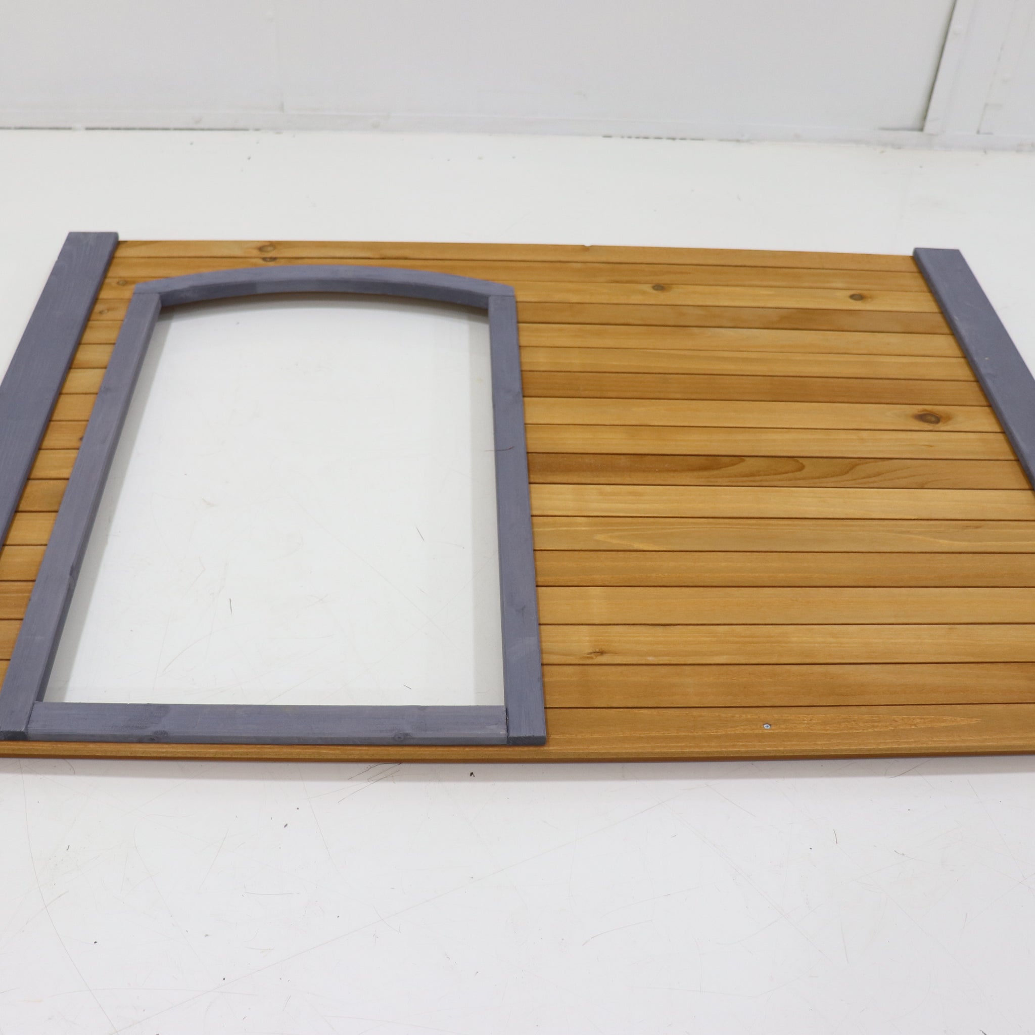 Large Kennel Product Front Piece Components Yellow Grey Solid Wood