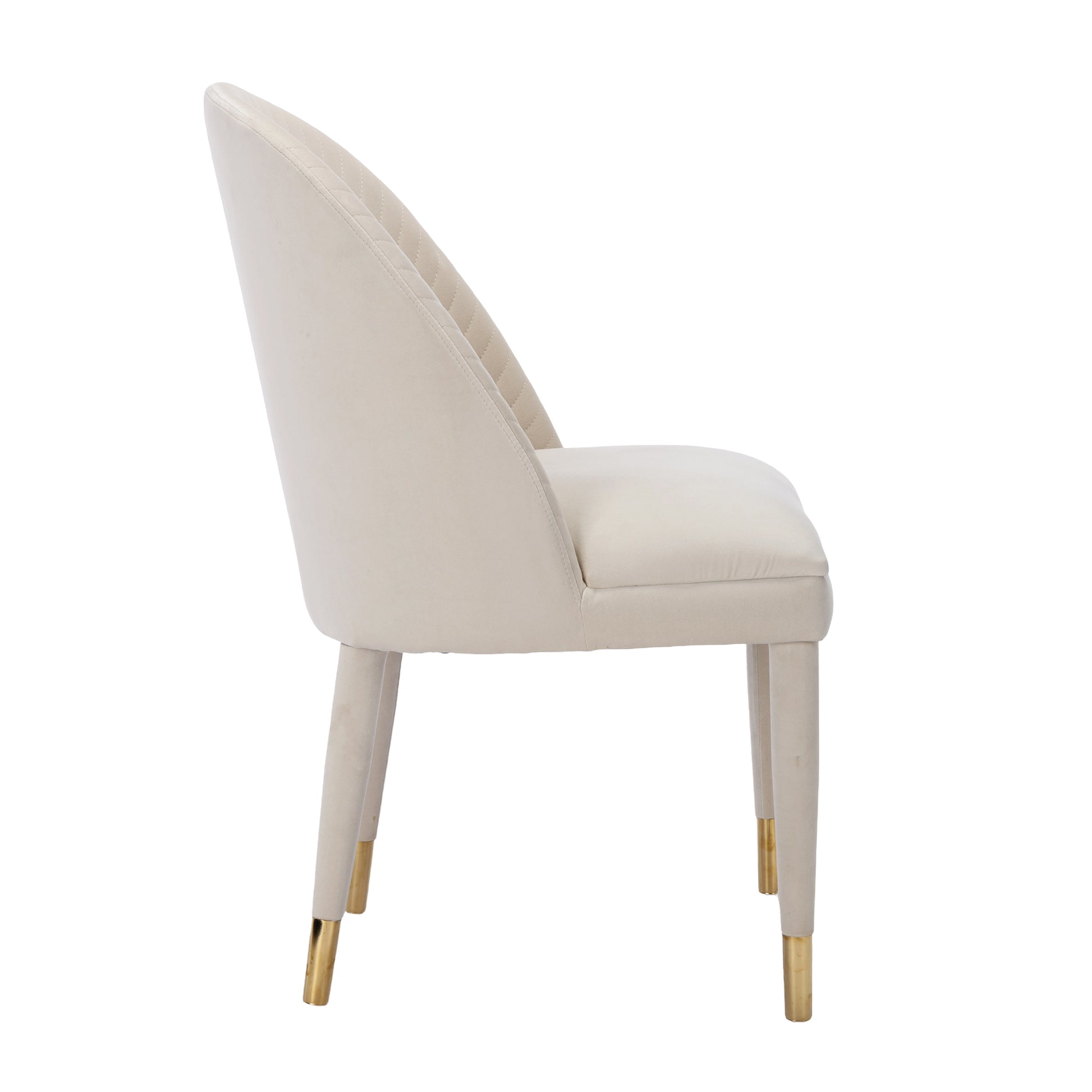 Coolmore Accent Chair ,Leisure Single Chair With Solid Wood Foot,2Pc Set Beige Velvet